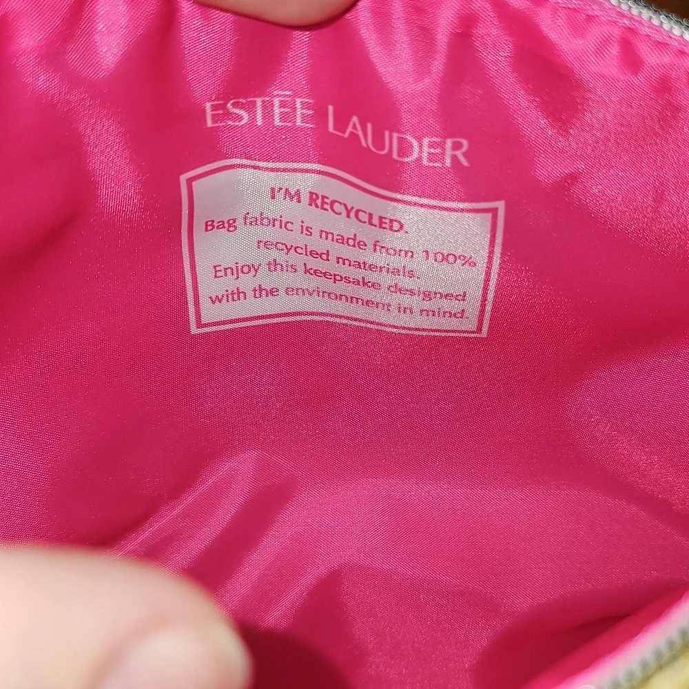 ESTEE LAUDER Like New Floral Makeup Bag With Zipper!!